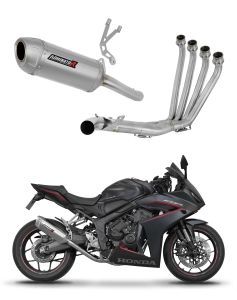 Volledig uitlaatsysteem Honda CBR 650R 2025, performance uitlaat, sportuitlaat, aftermarket motoruitlaat, E-clutch.